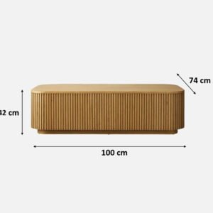 Ribbed Series Engineered Wood Coffee Tabl