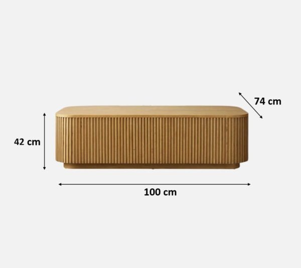Ribbed Series Engineered Wood Coffee Tabl