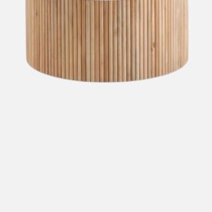 Round-wooden-coffee-table-slatted-base - Image 4