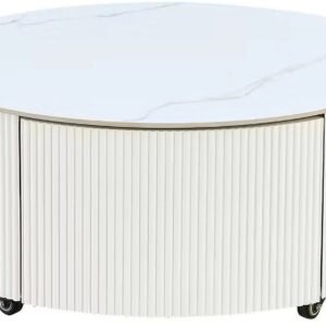 Modern Rio Luxe Round Coffee Table with Storage