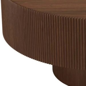 Sculptural Fluted Coffee Table – Engineered Wood