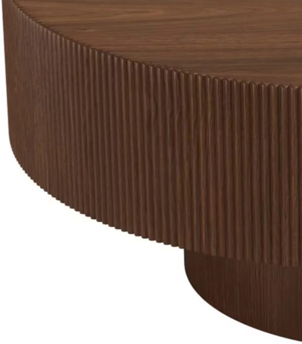 Sculptural Fluted Coffee Table – Engineered Wood