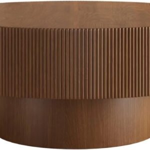 Sculptural Fluted Coffee Table – Engineered Wood
