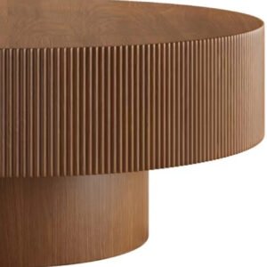 Sculptural Fluted Coffee Table – Engineered Wood
