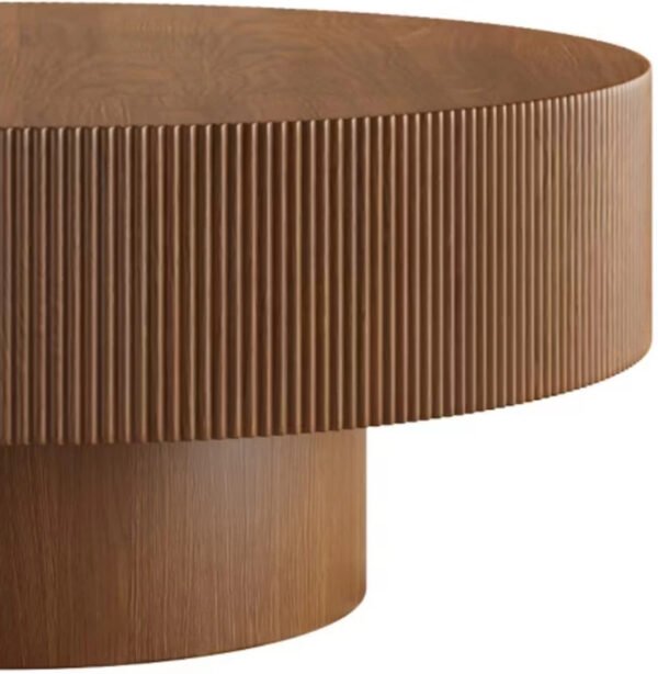 Sculptural Fluted Coffee Table – Engineered Wood