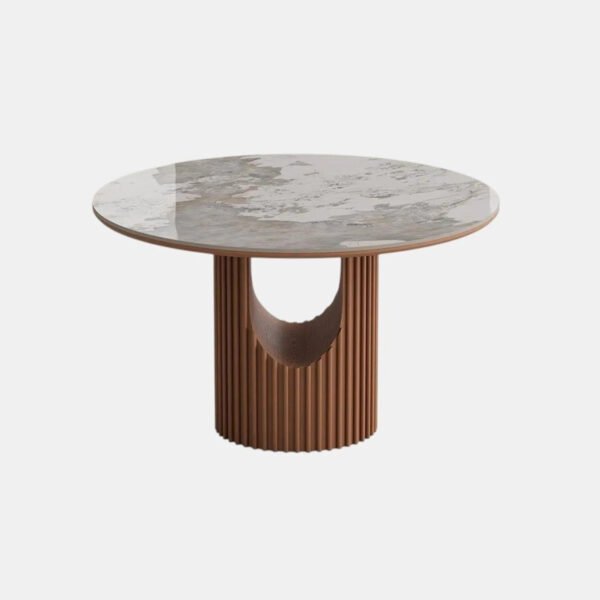 Modern Glona Fluted Oval Coffee Table