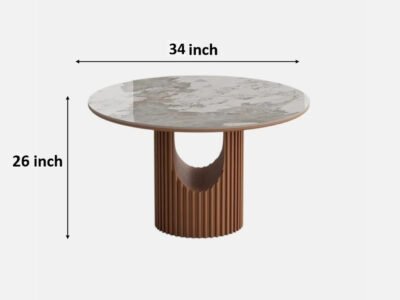 Modern Glona Fluted Oval Coffee Table