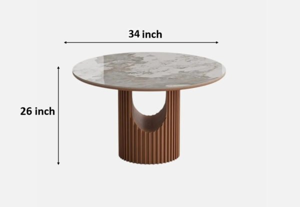 Modern Glona Fluted Oval Coffee Table