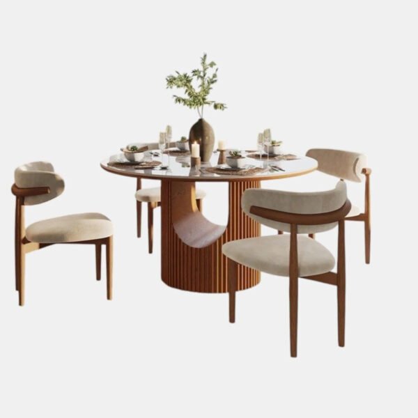 Modern Glona Fluted Oval Coffee Table