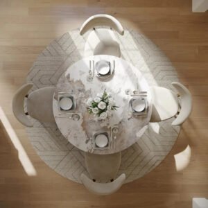Modern Glona Fluted Oval Coffee Table - Image 5