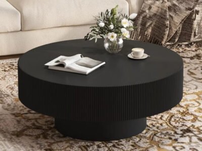 Fluted Pedestal Coffee Table