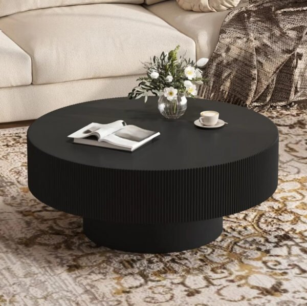 Fluted Pedestal Coffee Table