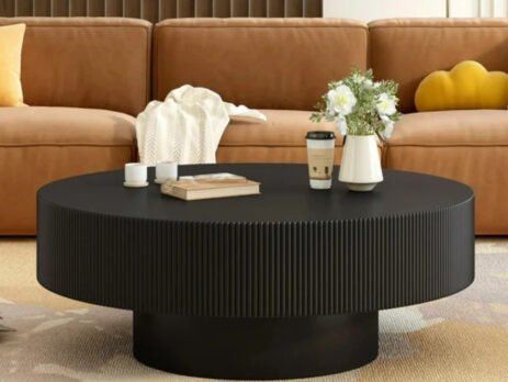 Fluted Pedestal Coffee Table