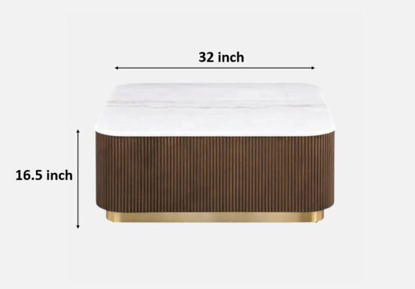 Square Fluted Coffee Table