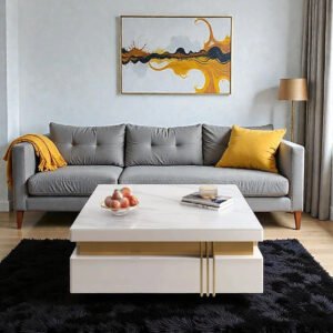 White Wooden Coffee Table