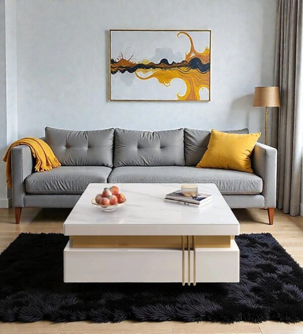 White Wooden Coffee Table