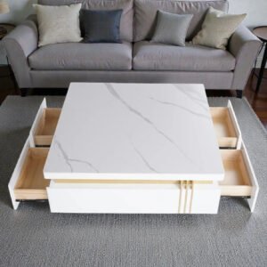 White Wooden Coffee Table