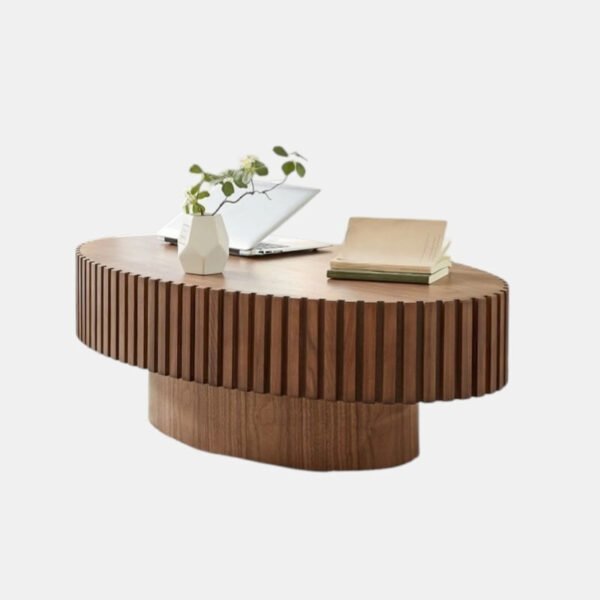 Zen Fluted Pedestal Coffee Table