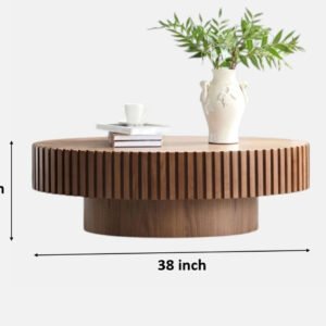 Zen Fluted Pedestal Coffee Table