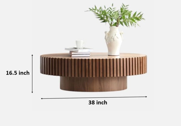 Zen Fluted Pedestal Coffee Table