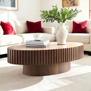 Zen Fluted Pedestal Coffee Table