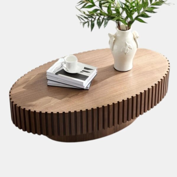 Zen Fluted Pedestal Coffee Table