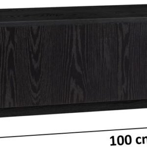 Tanush Furnitures Tanush Handcrafted Rectangular Wooden Coffee Table (Black) - Image 3