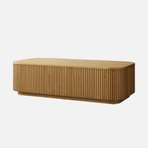 Tanush Furnitures Modern Ribbed Series (Natural Wood / Oak Finish) - Image 6