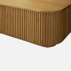 Tanush Furnitures Modern Ribbed Series (Natural Wood / Oak Finish) - Image 4