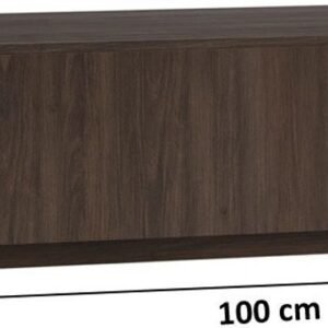 Tanush Furnitures Handmade Wooden Coffee Table with Clean Linear Silhouette (Brown) - Image 3