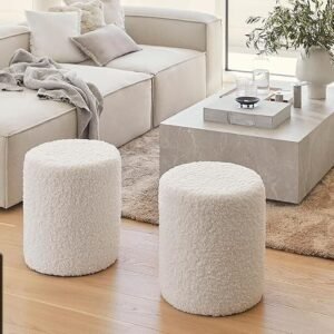 Tanush Furnitures Modern Monolithic Wood Coffee Table (Beige) - Image 4