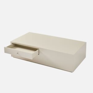Tanush Furnitures Havenwood Modern Living Room Coffee Table with Integrated Drawer (White) - Image 4