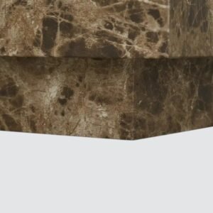 Tanush Furnitures Handcrafted Wooden Marble Finish Coffee Table with Dual Hidden Storage Drawers (Brown) - Image 6