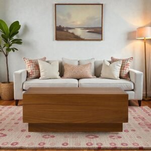 Tanush Furnitures Arbor Wooden Glide Coffee Table (Brown) - Image 8
