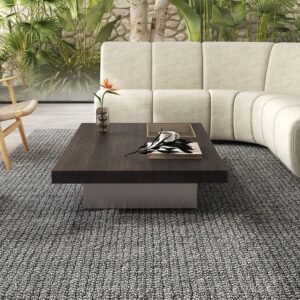 Tanush Furnitures Modern Sam Wooden Coffee Table - Mica Center Table with Inbuilt Tray (Oak) - Image 4