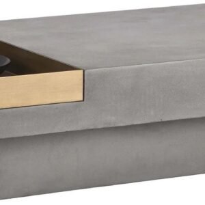 Tanush Furnitures Modern Engineered Wood Coffee Table with Integrated Tray (Oak) - Image 3