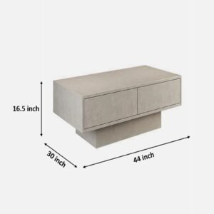 Tanush Furnitures Modern Wooden Storage Coffee Table (Slate Grey) - Image 3