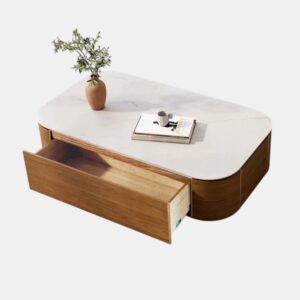 Tanush Furnitures Modern Aurum Coffee Table with Storage (Brown) - Image 4