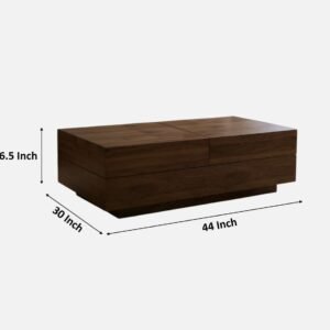 Tanush Furnitures Urban Slide Series with Storage (Walnut Brown) - Image 3
