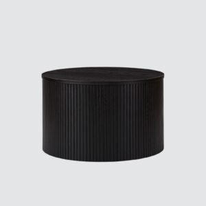 Tanush Furnitures Black Round Coffee Table with storage (Black) - Image 3