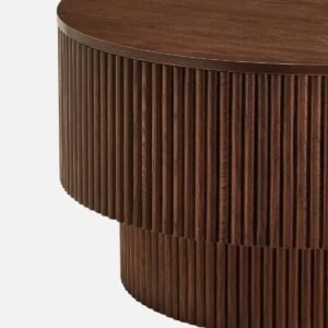 Tanush Furnitures Wooden Coffee Table with Dual Storage Drawers – Walnut Finish (Brown) - Image 5