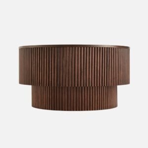 Tanush Furnitures Wooden Coffee Table with Dual Storage Drawers – Walnut Finish (Brown) - Image 7