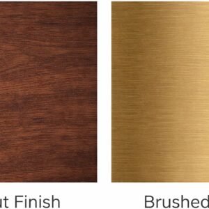 Tanush Furnitures Modern Round Tambour Coffee Table with Fluted Wood Base (Brown) - Image 5