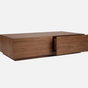 Tanush Furnitures Modern Wooden Coffee Table with Storage Drawers (Brown) - Image 2