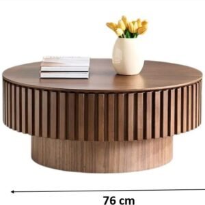 Tanush Furnitures Modern Matth Coffee Table with Hidden Storage (Brown) - Image 3