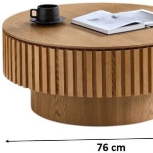 Tanush Furnitures Wooden Coffee Table with Hidden Interior (Natural Oak) - Image 3