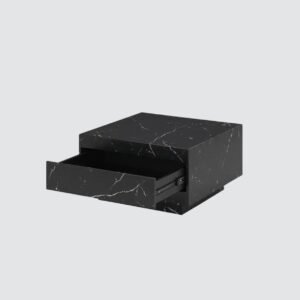 Tanush Furnitures The Obsidian Monolith Pedestal Table with hidden sotorage (Black) - Image 8