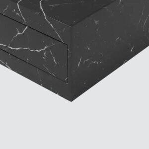 Tanush Furnitures The Obsidian Monolith Pedestal Table with hidden sotorage (Black) - Image 5