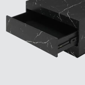 Tanush Furnitures The Obsidian Monolith Pedestal Table with hidden sotorage (Black) - Image 4