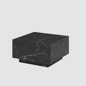 Tanush Furnitures The Obsidian Monolith Pedestal Table with hidden sotorage (Black) - Image 7